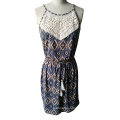 Summer Hot Sales Strap Lace Geometry Pattern Ladies Dress